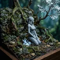Elf Rừng Quỳ Gối: Mô hình nhân vật Fantasy - Thumbnail 1