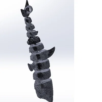 Móc khóa cá mập khớp nối linh hoạt - Mẫu in 3D độc đáo