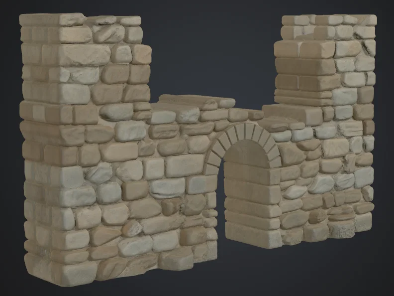 Mô hình tường thành đổ nát (Mauerruine) cho sa bàn 3D - Image 1