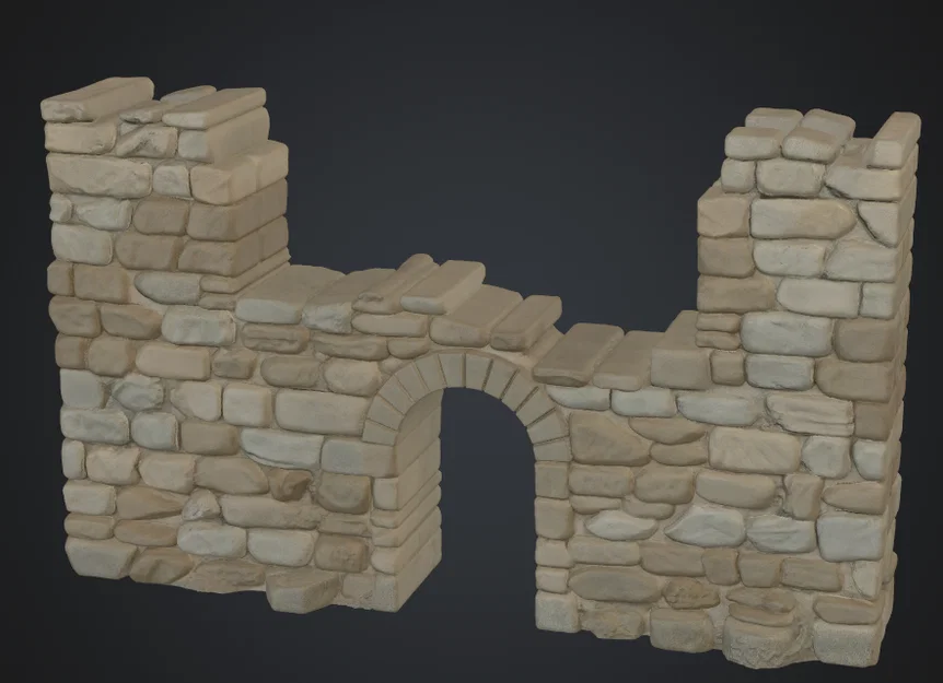 Mô hình tường thành đổ nát (Mauerruine) cho sa bàn 3D - Image 2