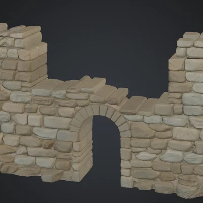Mô hình tường thành đổ nát (Mauerruine) cho sa bàn 3D