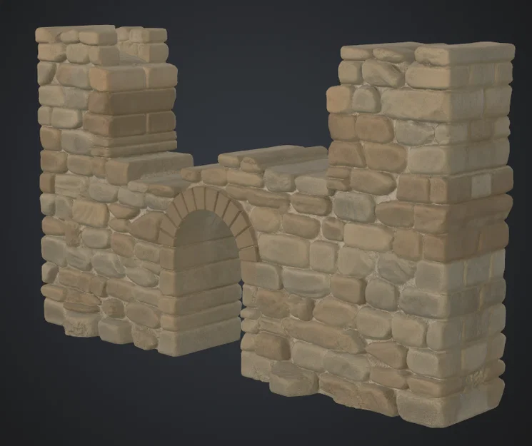 Mô hình tường thành đổ nát (Mauerruine) cho sa bàn 3D - Image 3