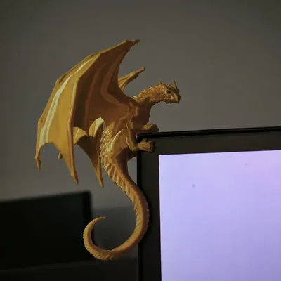Mô hình rồng 3D (Monitor Dragon) trang trí cạnh màn hình máy tính