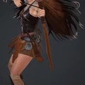 Mô hình nữ chiến binh Amazon giương cung độc đáo cho in 3D - Thumbnail 1