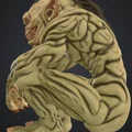 Mô hình Orc ngồi đầy chi tiết (Orc unbekleidet sitzend) in 3D - Thumbnail 2