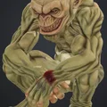 Mô hình Orc ngồi đầy chi tiết (Orc unbekleidet sitzend) in 3D - Thumbnail 3