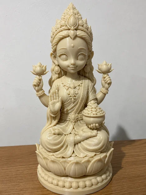 Lakshmi Chibi-style - Tượng Nữ Thần Thịnh Vượng (In 3D) - Image 2