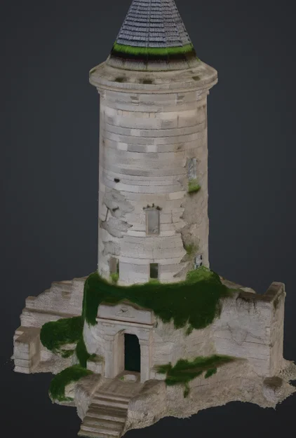 Mô hình tháp cổ phong cách trung cổ 3D chi tiết - Image 1
