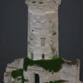 Mô hình tháp cổ phong cách trung cổ 3D chi tiết - Thumbnail 1