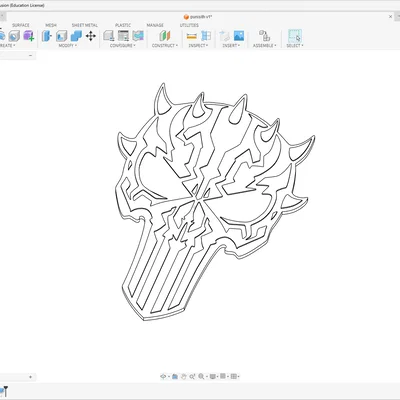 Mô hình 3D Punisith - Biểu tượng Punisher phối Darth Maul cực chất