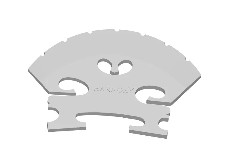 Ngựa đàn Violin 7 dây (7 String Acoustic Violin Bridge) In 3D - Image 2