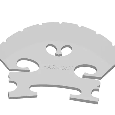 Ngựa đàn Violin 7 dây (7 String Acoustic Violin Bridge) In 3D