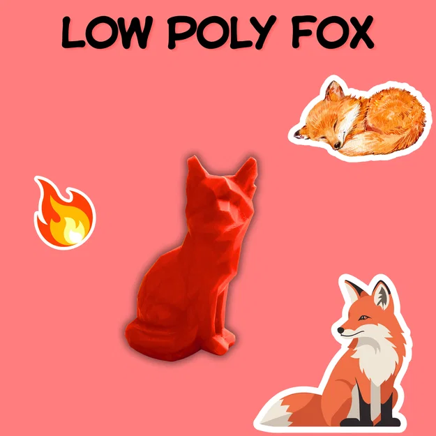 Mô hình chú cáo Low Poly - Image 1
