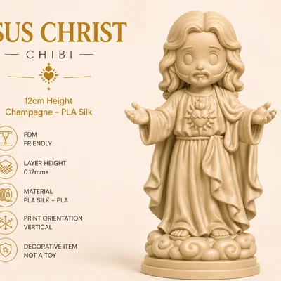 Tượng Chúa Giê-su Thánh Tâm phong cách Chibi