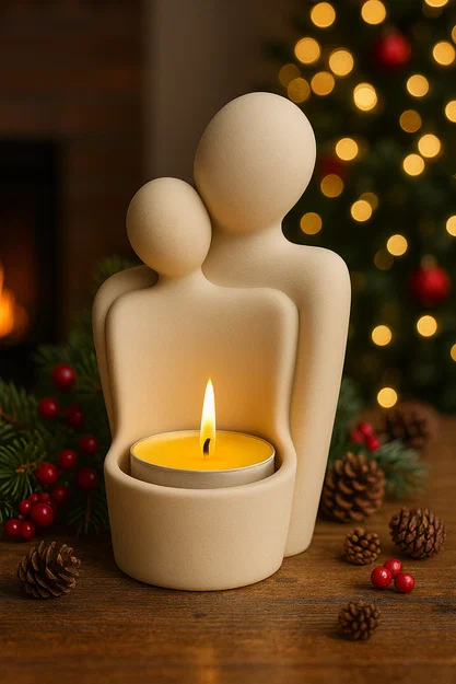 Mẫu STL Nến Hình Cặp Đôi Trừu Tượng | Tác Phẩm Điêu Khắc Tình Yêu Hiện Đại - Image 5