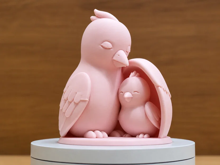 Under My Wing — Tượng chim mẹ và chim con - Image 1