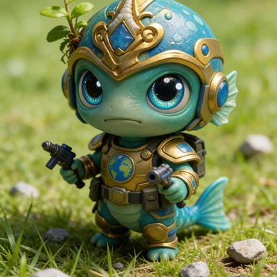 Mô hình in 3D Earth Soldier - Chiến binh xanh bảo vệ hành tinh