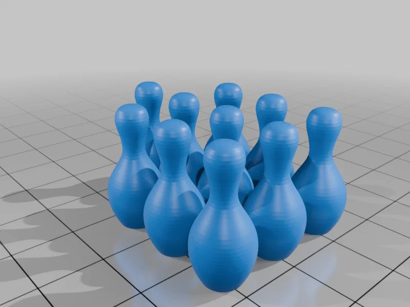 Mô hình Bowling Pins 3D mini để bàn cực đẹp và dễ in - Image 1