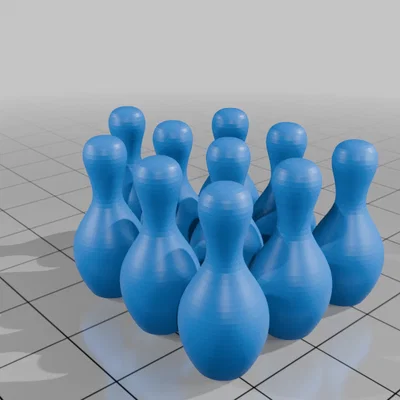 Mô hình Bowling Pins 3D mini để bàn cực đẹp và dễ in