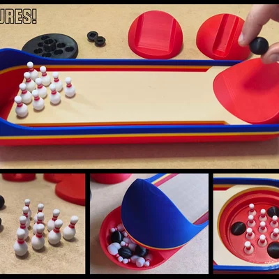 Mô hình Bowling Pins 3D mini để bàn cực đẹp và dễ in