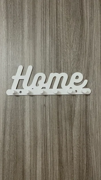 Bảng Treo Chìa Khóa Trang Trí Hình Chữ Home (In 3D Tiện Lợi) - Image 1