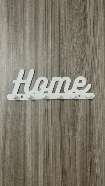 Bảng Treo Chìa Khóa Trang Trí Hình Chữ Home (In 3D Tiện Lợi) - Image 2