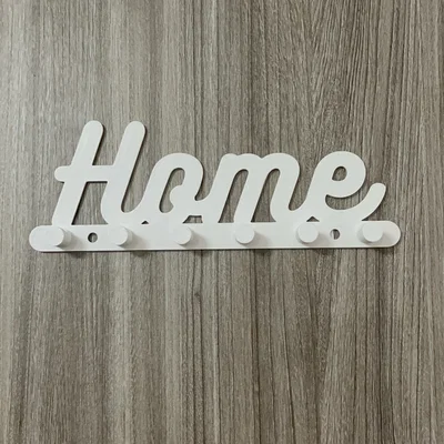 Bảng Treo Chìa Khóa Trang Trí Hình Chữ Home (In 3D Tiện Lợi)