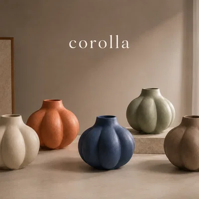 Bình hoa Corolla Vase 3D phong cách tối giản nghệ thuật