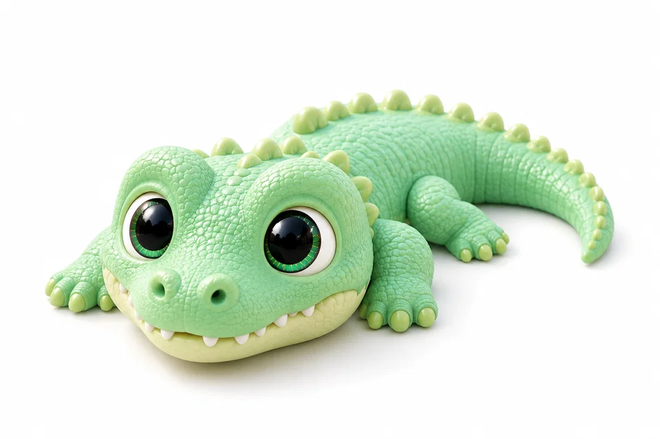 Mô hình chú cá sấu nhỏ đáng yêu Cocodrilo Flexy - Đồ chơi in 3D - Image 1