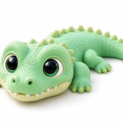 Mô hình chú cá sấu nhỏ đáng yêu Cocodrilo Flexy - Đồ chơi in 3D