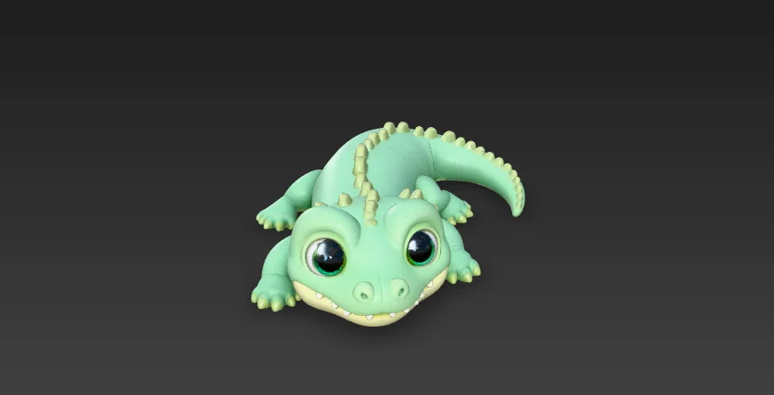Mô hình chú cá sấu nhỏ đáng yêu Cocodrilo Flexy - Đồ chơi in 3D - Image 2
