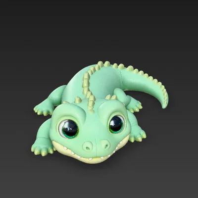 Mô hình chú cá sấu nhỏ đáng yêu Cocodrilo Flexy - Đồ chơi in 3D