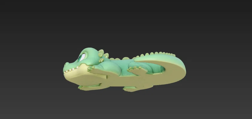 Mô hình chú cá sấu nhỏ đáng yêu Cocodrilo Flexy - Đồ chơi in 3D - Image 3