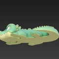 Mô hình chú cá sấu nhỏ đáng yêu Cocodrilo Flexy - Đồ chơi in 3D - Thumbnail 3
