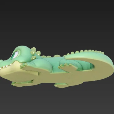 Mô hình chú cá sấu nhỏ đáng yêu Cocodrilo Flexy - Đồ chơi in 3D