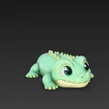 Mô hình chú cá sấu nhỏ đáng yêu Cocodrilo Flexy - Đồ chơi in 3D - Thumbnail 4