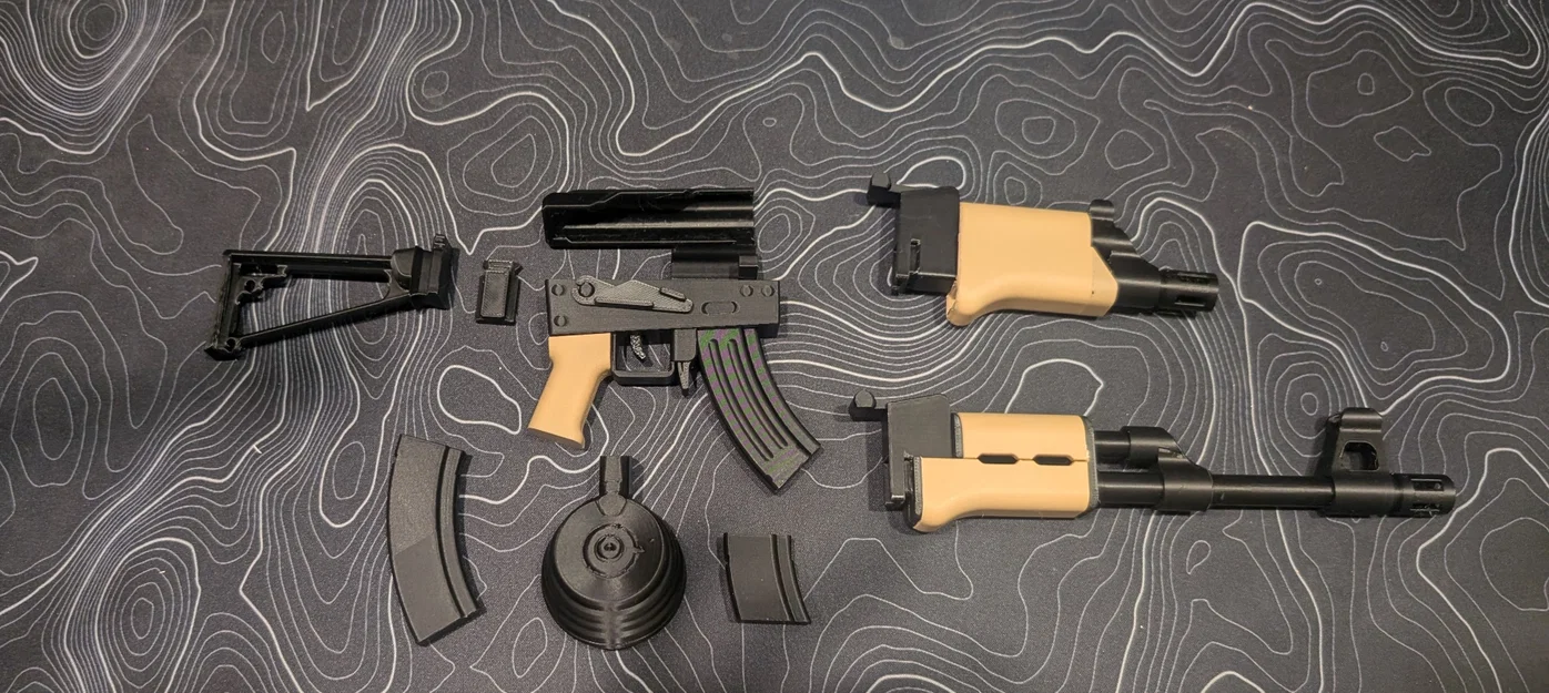 Bộ phụ kiện nâng cấp 3D cho mô hình AK-47 Pocket Rifle - Image 1