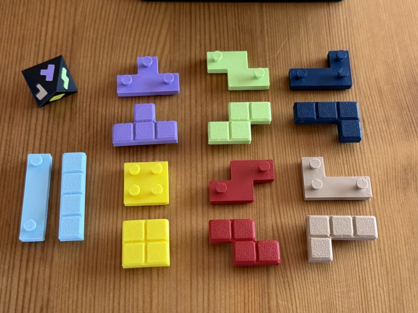 Bộ trò chơi xếp hình Tetris kiểu Lego độc đáo - Mô hình in 3D - Image 2