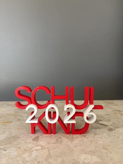 Mô hình trang trí "Schulkind 2026" mừng ngày tựu trường - Image 1
