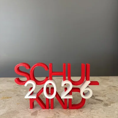 Mô hình trang trí "Schulkind 2026" mừng ngày tựu trường