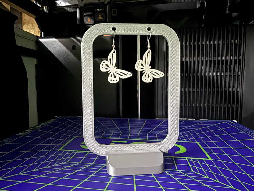 Bông tai hình bướm in 3D tinh tế - Phụ kiện trang sức độc đáo - Image 1