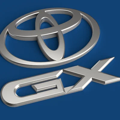 Mẫu logo Toyota GX kích thước thật (Real Size) dùng cho in 3D