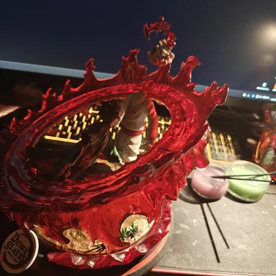 Mô hình 3D Tanjiro vs Rui Demon Slayer đẹp mắt