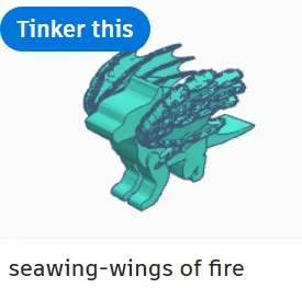 Mô hình rồng biển Seawing - Wings of Fire in 3D ấn tượng - Image 1