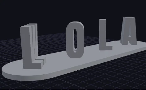 Mô hình chữ lật 3D Lola/Wren độc đáo để bàn - Image 1