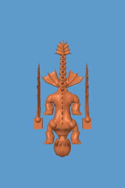 Mô hình rồng Toothless 3D cử động linh hoạt (Articulated Toothless Dragon) - Image 1
