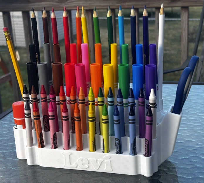 Khay đựng dụng cụ vẽ 3D cho bé (Kids Art Supply Holder) - Image 1