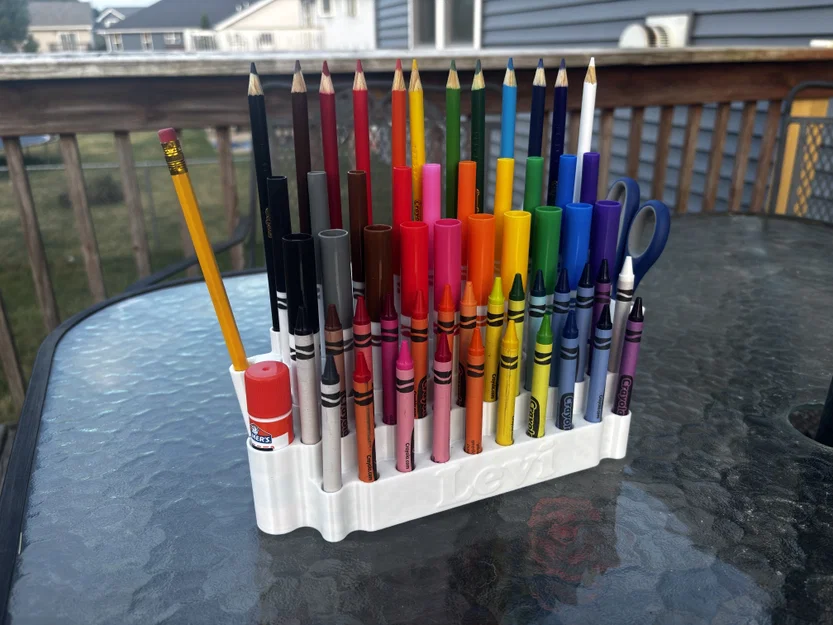 Khay đựng dụng cụ vẽ 3D cho bé (Kids Art Supply Holder) - Image 3