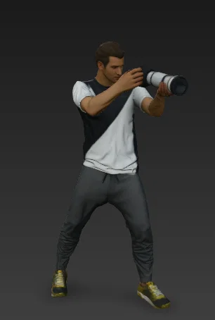 Mô hình 3D nhiếp ảnh gia NPC từ GTA 5 - Image 1