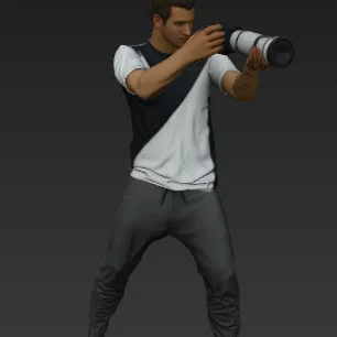 Mô hình 3D nhiếp ảnh gia NPC từ GTA 5